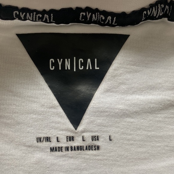 CYNICAL XCVIII White Logo T Shirt in Large - Picture 3 of 8